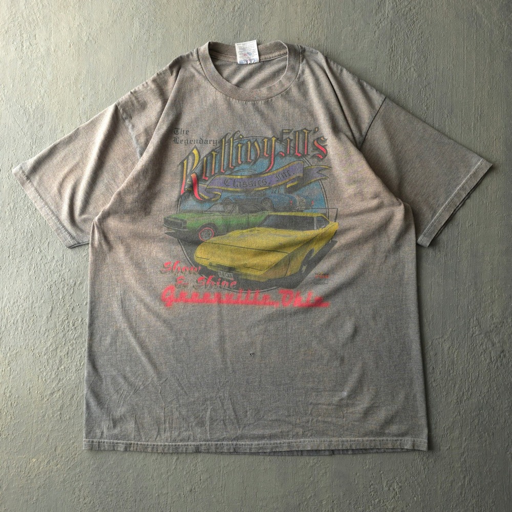 Vintage 2000s Jerzees Grey T-shirt XL Rolling Hills Classics Car Show Graphic